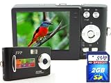 SVP DC-12DX-Black 12MP Max Thinnest DIGITAL CAMERA VIDEO w/ SOUND! (SVP 2GB High Speed SD Memory Card Included)