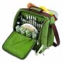 Picnic Time Solano Insulated Cooler Picnic Tote, Pine Green/Brown