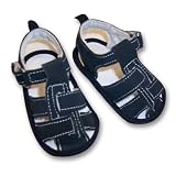 Infant Toddler Boy's Navy Blue Fisherman Sandal with White Stitching