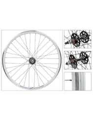 Sports: Wheel Master Weinmann DP18 Wheel Set - 700c, 32H, QR, Fixie/Freewheel, White/Black/Black - Wheel Master