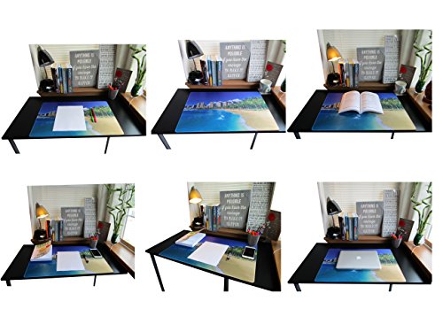 3PW, Physical Wallpaper, Large Table Mat, Extra Large Mouse Pad, Study pad,Writing Pad for your kid, It is soft and comfortable for their hand (23"x15", Hawai)