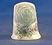 Porcelain China Collectable Thimble -- Cameo Blue Rose