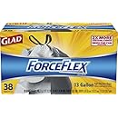 Glad ForceFlex Tall Kitchen Drawstring Trash Bags, 38 Count (Pack of 6)