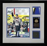 Jimmie Johnson 2004 NASCAR Nextel Cup Champion Framed 11x14 Photo with Autographed Bronze Plate and Race Used Tire