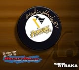 Martin Straka Pittsburgh Penguins Autographed/Hand Signed Hockey Puck