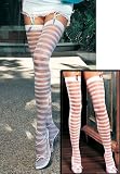 Sheer & Opaque Striped Stockings
