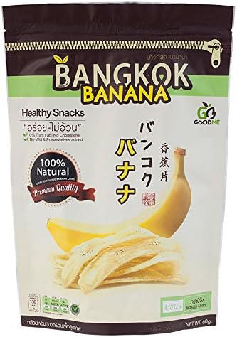 Bangkok Banana, Crispy Monthong Banana Chips, Wasabi Flavour, 60 g (Pack of 3 units)