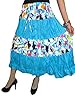Women Boho Skirt Floral Print Cotton Gyspy Bohemian Tiered Crinkle Skirt