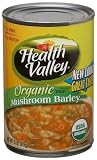 Health Valley Soup, Mushroom Barley, 15 Ounce Cans (Pack of 12)