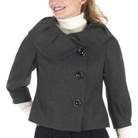 Mossimo® 3/4-Sleeve Wool Coat - Charcoal by Mossimo