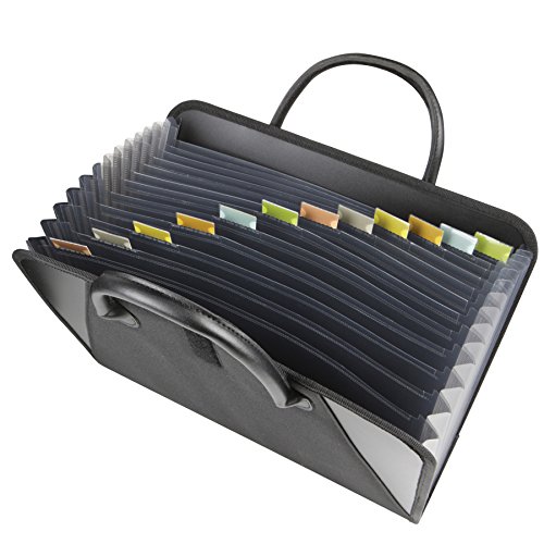 Expanding File Folder With Handle 13 Pocket Organizer Portable Storage