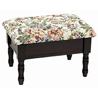 Frenchi Furniture 4 Upholstered wood FootStool in Cherry Finish