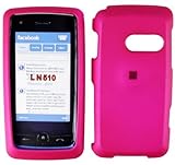 Hot Pink Rubber Feel Snap-On Cover Hard Case Cell Phone Protector for LG Ln ....