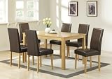 Milan Dining Set Table and 6 faux leather chairs