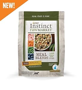 Nature's Variety Instinct Raw Market Grain-Free Freeze Dried Chicken Recipe Meal Blends for Dogs, 2 lb. Bag