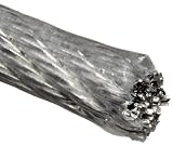 Stainless Steel 304 Nylon Coated Cable, 7 x 7 Strands, 0.064 OD, 25' Length, 270 lbs Breaking Strength