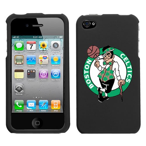iPhone 4 4S Boston Celtics Black Superior Snap on Hard Cover