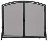 Review   / SINGLE PANEL BLACK WROUGHT IRON SCREEN WITH DOORS- MEDIUM