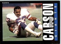 1985 Topps # 114 Harry Carson New York Giants Football Card - Shipped In Protective Screwdown Display Case!