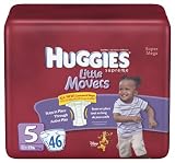 Huggies Supreme Natural Fit  Diapers, Step 5 Super Mega, 46-Count Boxes (Pack of 2)