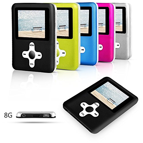 ACEE DEAL 8GB MP4/MP3 Player with the Cross Button MINI USB Port Slim Classic Digital LCD MP3 Player MP4 Player, MP3 Music Player, E-book / Photo viewing / Video Playing / Movie (Black Color)
