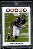 2008 Topps # 356 Matt Forte ( Tulane ) RC - Rookie Card - Chicago Bears - NFL Trading Cards in a Protective Display Case!