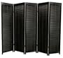 Most Solid Sturdy Durable Room Divider - 5.5 Foot Tall Shutter Style All Wood Folding Privacy Screen w/ Adjustable Blinds - 5 Panel Black