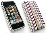 EMARTBUY APPLE IPHONE 3G / 3GS TEXTURED PIN STRIPES SUPER SLIM CLIP ON PROTECTION CASE/COVER/SKIN
