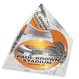 NFL Cincinnati Bengals Paul Brown Stadium Crystal Pyramid Paperweight