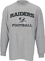 Oakland Raiders -Grey- Stacked Helmet Long Sleeve T-Shirt