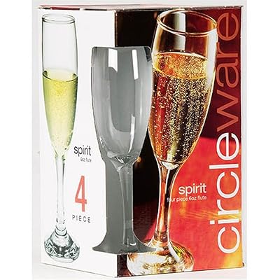 Champagne Flutes Set of 4 - Spirit - 6-oz each