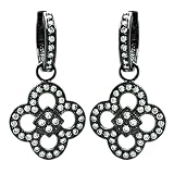 Tressa Rhodium Plated Sterling Silver with White Cubic Zirconia Dangle Earrings .925 Stamp Hypoallergenic