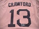 CARL CRAWFORD SIGNED AUTOGRAPHED JERSEY BOSTON RED SOX COA + HOLOGRAM