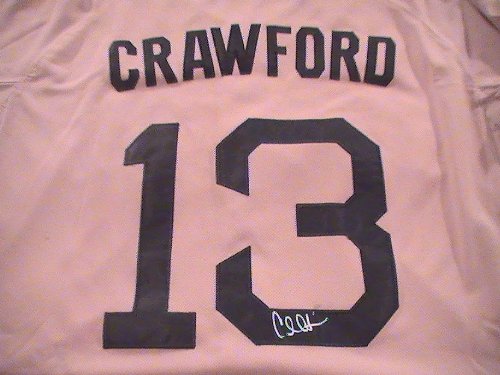 CARL CRAWFORD SIGNED AUTOGRAPHED JERSEY BOSTON RED SOX COA + HOLOGRAM