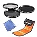 K&F Concept 3pcs 40.5mm Neutral Density Filter Set ND2 ND4 ND8 ND Filter Kit Compatible with Nikon V1 V2 10-30 + Microfiber Lens Cleaning Cloth + 3 Slot Filter Pouch