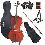 Cecilio CCO-400 4/4 (Full Size) Ebony Fitted Solid Wood Cello Outfit