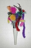 36pc Assorted Feather Wand Display With Holder