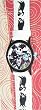 Tim Burton's The Nightmare Before Christmas Watch - Jack and Sally Watch - Checker Dial with White Band and Black Ghouls