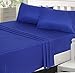 King Striped Bed-Sheet-Set Royal-Blue - Brushed Velvety Microfiber -Luxurious, Comfortable, Breathable, Soft & Extremely Durable - Wrinkle, Fade & Stain Resistant - Hotel Quality By Utopia Bedding
