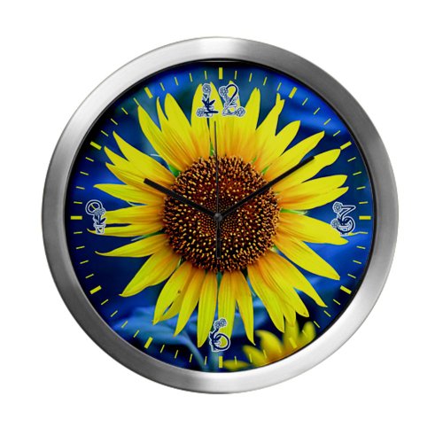 Modern Wall Clock Young Sunflower
