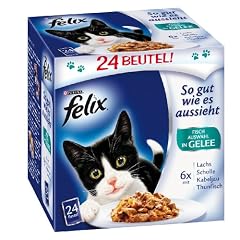 Felix So gut wie es aussieht Fisch Mix 24x100g Katzenfutter von Purina