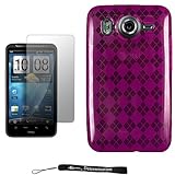 Magenta Smooth Durable TPU Skin with Argyle Texture Design Protector / Sili ....