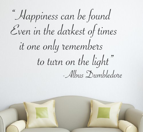 Harry Potter Happiness Can Be Found…. Albus Dumbledore Wall Decal Quote Sticker Art Decor Vinyl