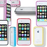 iphone4s ケース アイフォン4s ケース iphone4 ケース アイフォン４ケース 【超軽量バンパーfor iphone 4/4s 】 (ホワイトｘピンク)