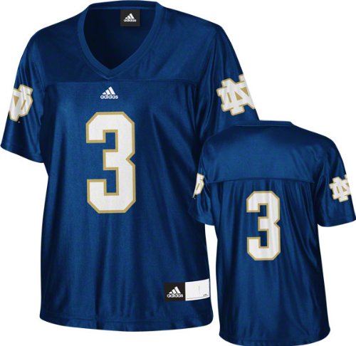 Notre Dame Fighting Irish Women's Football Jersey: adidas Navy #3 Replica Women's Football Jersey