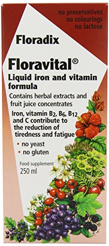 Floradix Floravital Iron + Herbs Supplement Liquid Extract Formula, 250ml Floradix Floravital Iron + Herbs Supplement Liquid Extract Formula, 250ml
