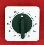 WIND UP KITCHEN 60 MINUTE TIMER white and black