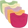 Green Sprouts Eco-friendly  Fashion Waterproof Absorbent Terry Bib 5 Pack, Girls