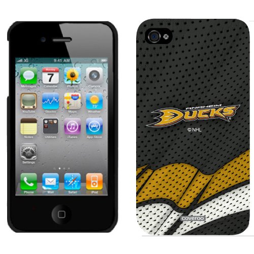 NHL Anaheim Ducks - Home Jersey design on AT&T, Verizon, and Sprint iPhone 4 / 4S Snap-On Case by Coveroo