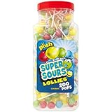 POSH Fruit Sour Lollies 200 pops per jar